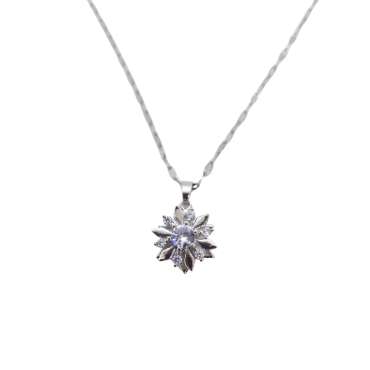 Fidget halskæde Isblomst – elegant smykke med bevægelig detalje til ro og fokus

