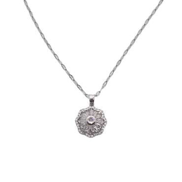 Fidget halskæde Zinnia – elegant smykke med bevægelig blomst til ro og fokus

