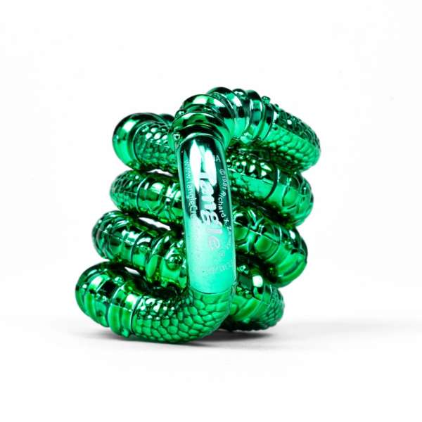 Tangle Jr. Textured Metallic grøn – metallisk fidget med tekstur

