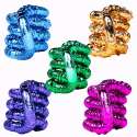 Tangle Jr. Textured Metallic – fidget legetøj i metalliske farver med struktur

