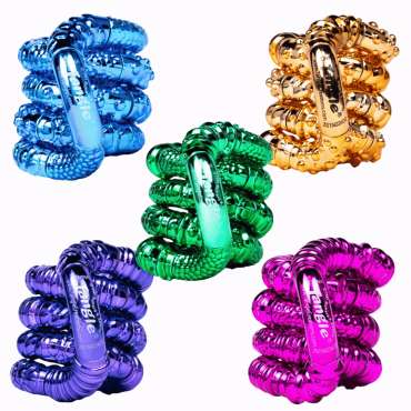 Tangle Jr. Textured Metallic – fidget legetøj i metalliske farver med struktur

