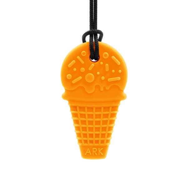 Isvaffel bidehalskæde fra Ark i orange