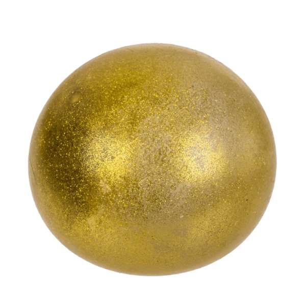 Guld klemmebold med glitter – blød og skinnende stressbold

