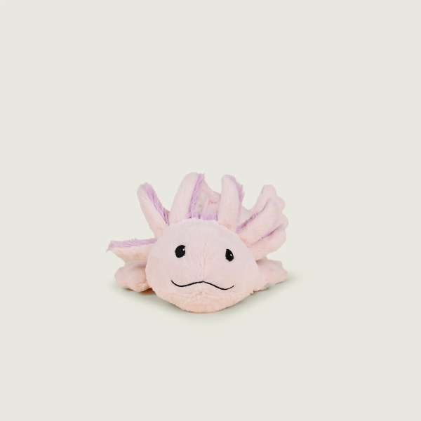 Sansebamse Warmies pink axolotl set forfra 