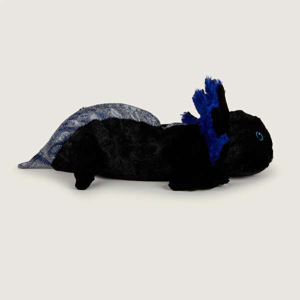 Sansebamse Warmies sort axolotl set fra siden 