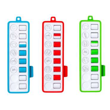 Checkpad i blå, rød og grøn – visuelt hjælpemiddel til struktur, motivation og belønning

