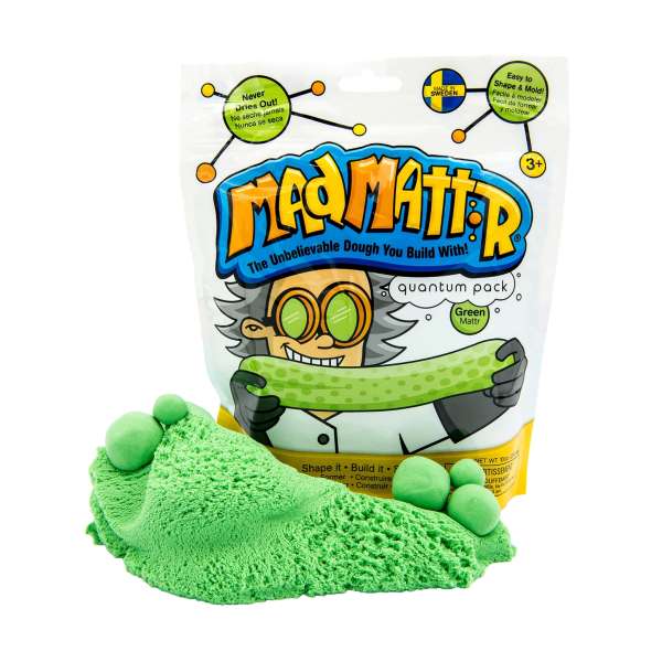  Mad Mattr Quantum Pack grøn – formbart sansesand til taktil stimulering

