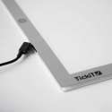 A3 lyspanel detalje med kabel og ramme – robust lysbord til sanselig leg og læring

