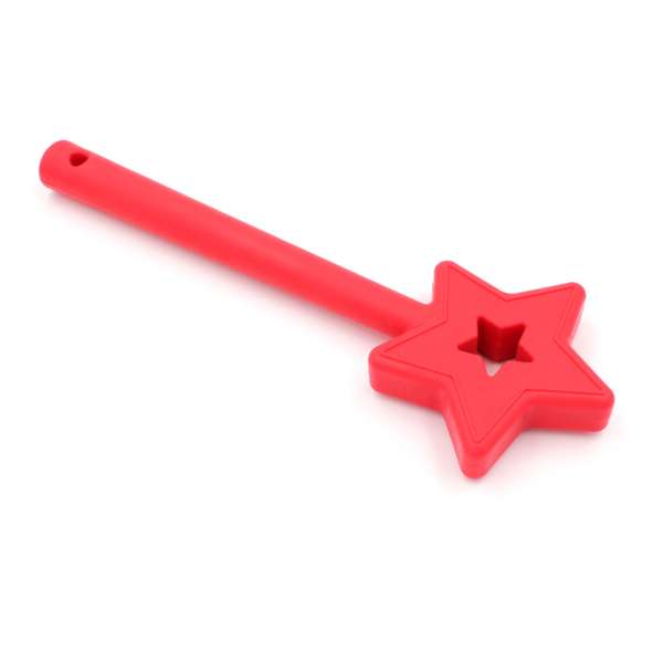 Rød ARK Star Wand – sansestimulerende tyggeredskab

