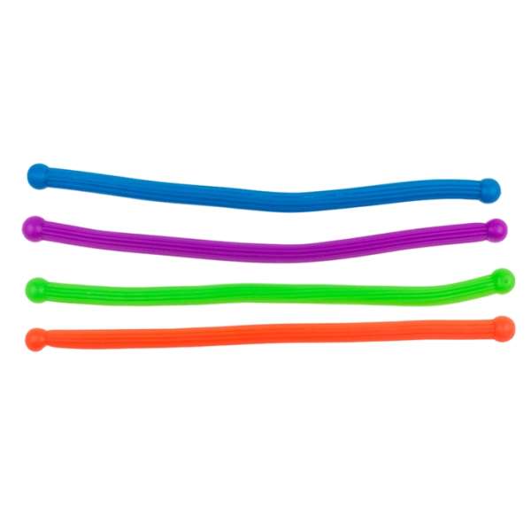 Stretchy noodles – 4 stk. med forskellige strukturer