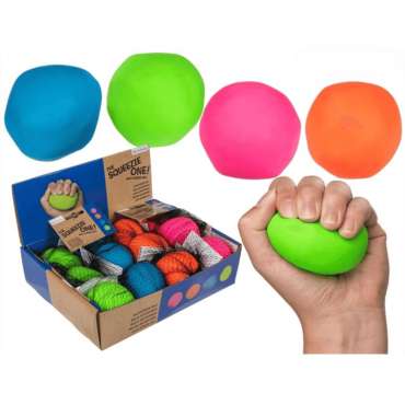 Squeezie antistressbold – blød squeeze bold til at klemme, reducere stress og skabe ro

