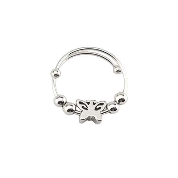 Fidgetring med sommerfugl – dekorativ og sansestimulerende ring

