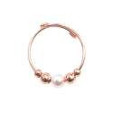 Fidgetring med perle i Rose guld