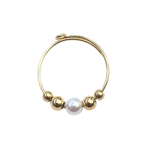 Fidgetring med perle