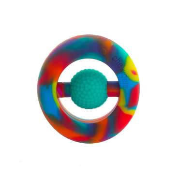 Tyggevenlig lommefidget i regnbuefarver – diskret fidget legetøj

