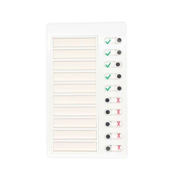 Genanvendelig tjekliste hvid – enkel og funktionel design

