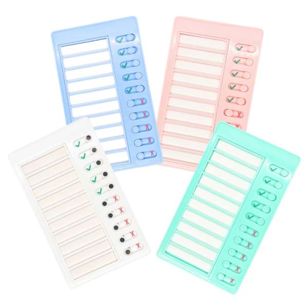 Genanvendelig tjekliste i flere farver – praktisk planlægningsværktøj

