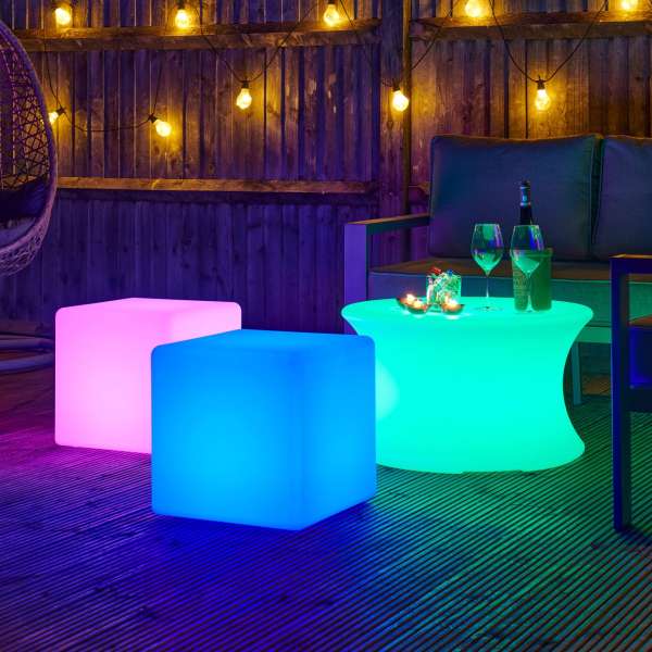 Sensory Mood bord vist som produkt med lys i bordpladen