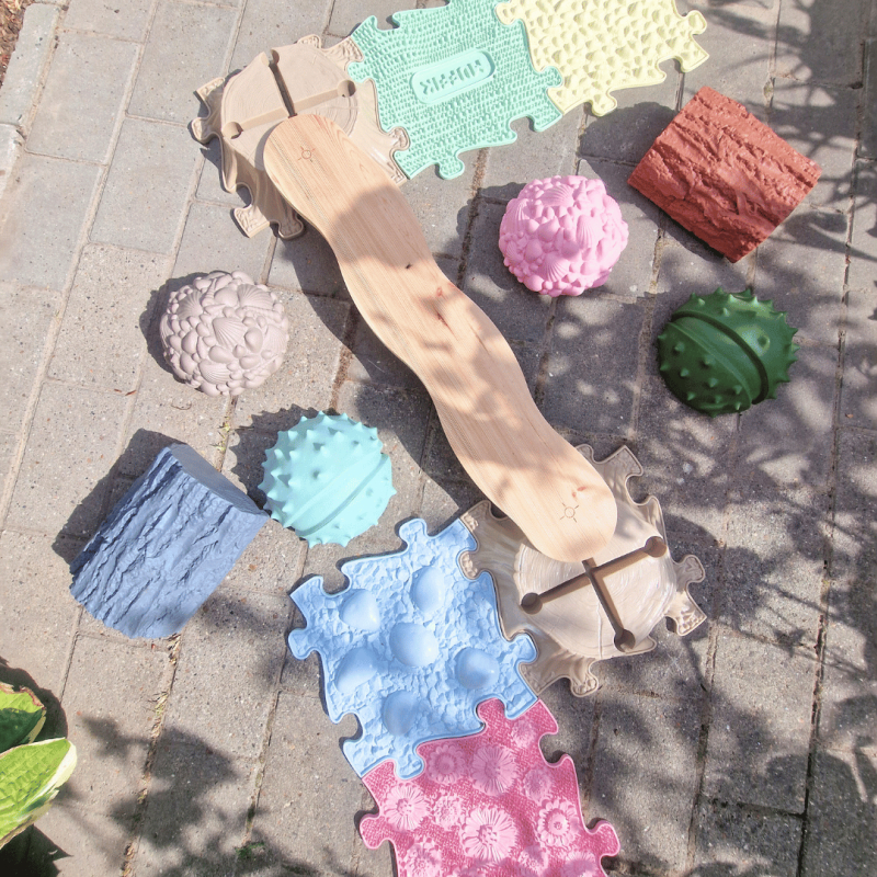 Balancepakke Balancesten, Zig Zag Bro, Træstubbe & Introsæt