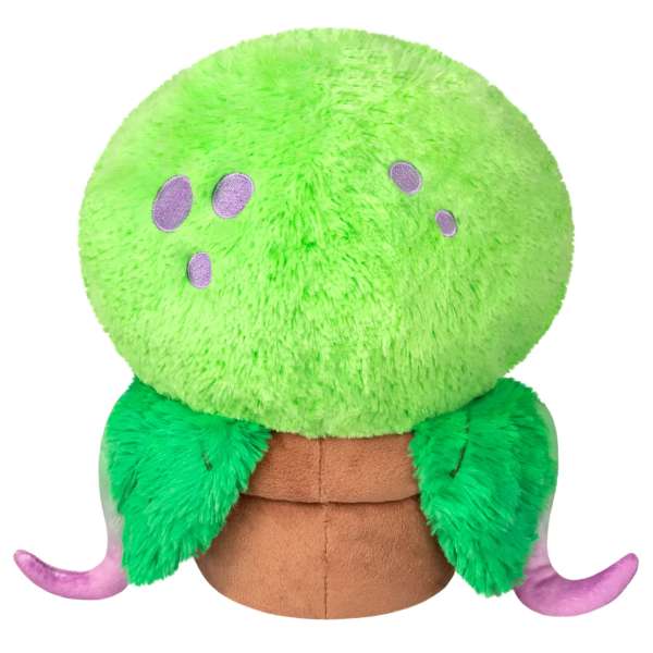 Venus fluefanger plush bamse bagfra – grøn plante med blade og potte i blødt design

