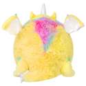 Prismatic drage plush bamse bagfra – gul drage med fluffy regnbue manke og små vinger


