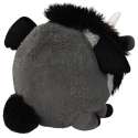 Baphomet plush bamse bagfra med sorte vinger og blød grå pels – unik kawaii bamse

