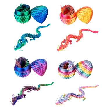 Drakliths dragefidget i flere farver – fleksibelt fidgetlegetøj med bevægelig drage
