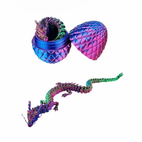 Drakliths dragefidget sunset – rød/orange drage med fleksibel krop

