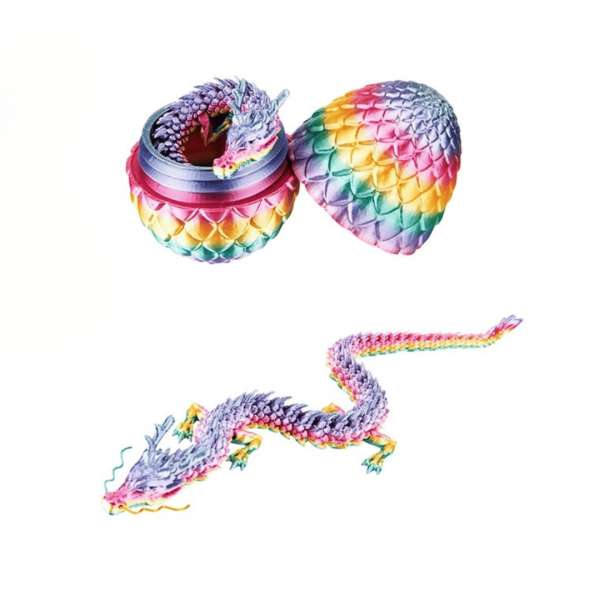 Drakliths dragefidget rainbow – farverig drage med bevægelige led

