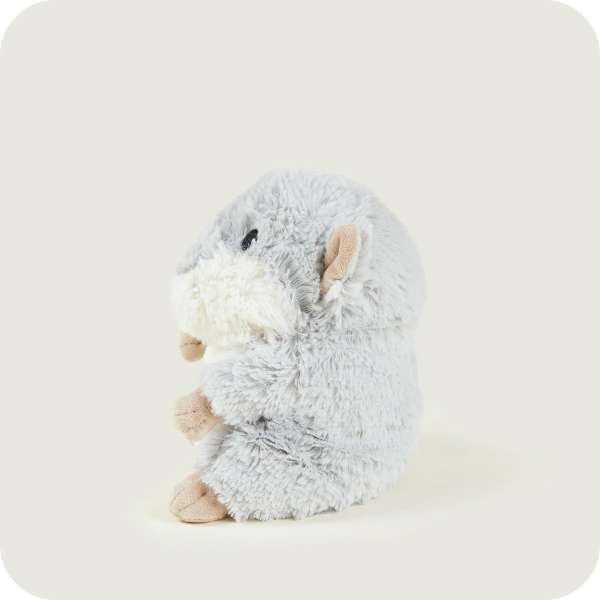 Sansebamse Warmies Grå Hamster set fra siden