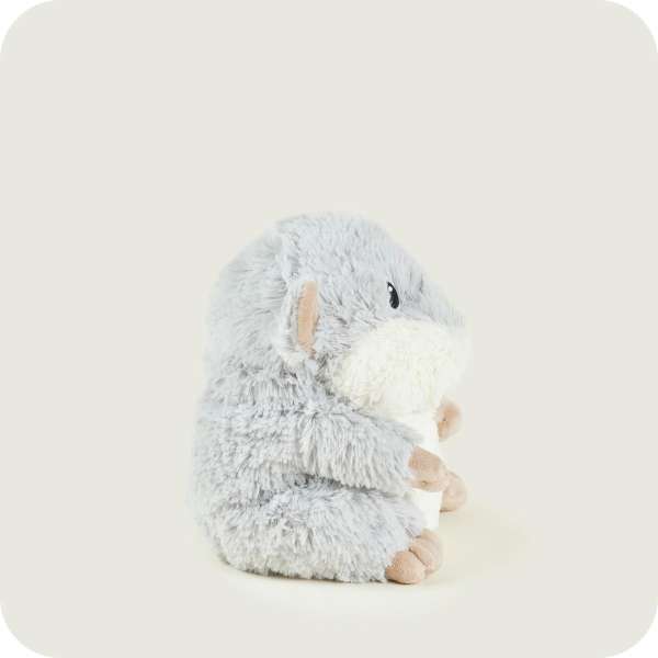Sansebamse Warmies Grå Hamster set fra siden