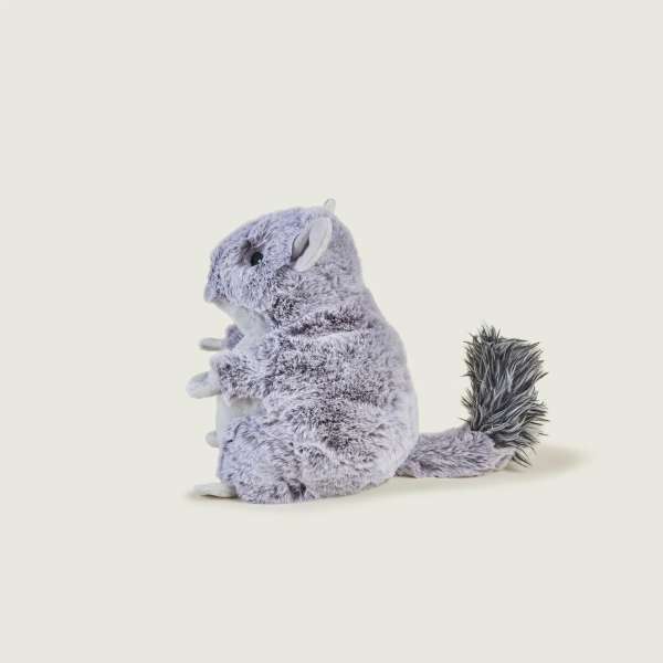 Sansebamse Warmies® Chinchilla set fra siden