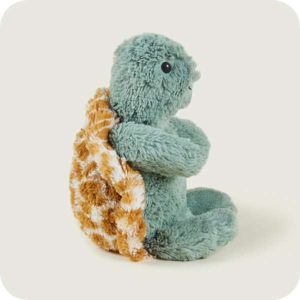 Sansebamse Warmies® baby skildpadde set fra siden