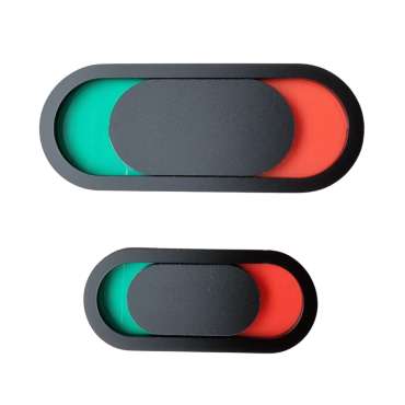 Dørskilt med skyder – viser rød eller grøn status for optaget eller ledig

