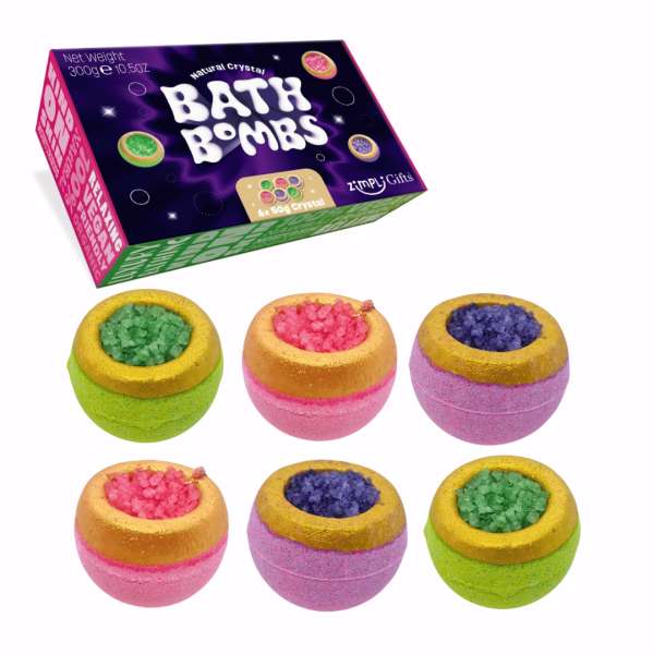 Krystal-badebomber, 6 stk. i pakke