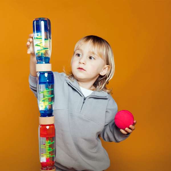 Sanseflaske Move - Blå spiral