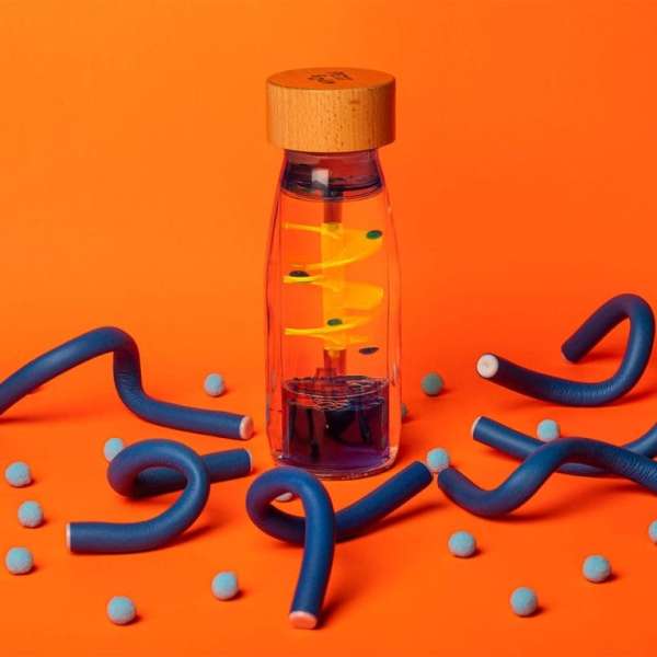 Sanseflaske Move - Blå spiral