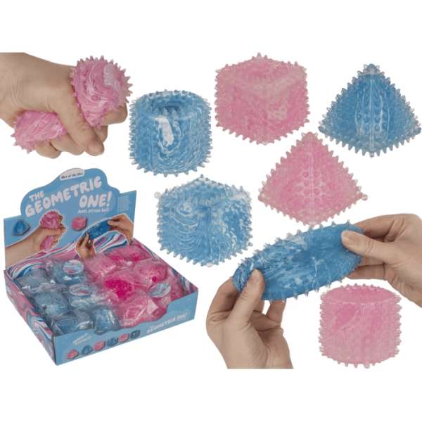 Geometrisk squeeze fidget – bløde former til at klemme, trykke og skabe ro i hænderne

