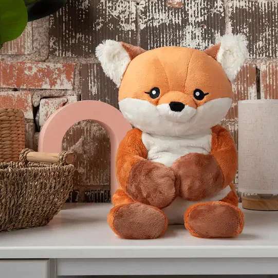 Ræven Forrest tyngdebamse – blød bamse med vægt til afslapning og kram

