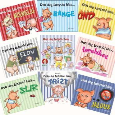 Leopold bogpakke – komplet samling af børnebøger om følelser, trivsel og sociale kompetencer

