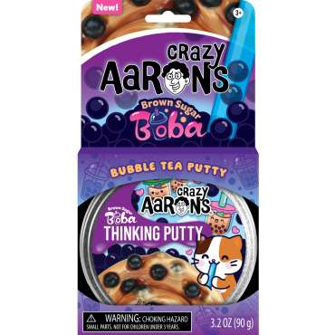 Crazy Aaron’s Thinking Putty Brown Sugar Boba – putty med boba-inspirerede perler til sanselig leg


