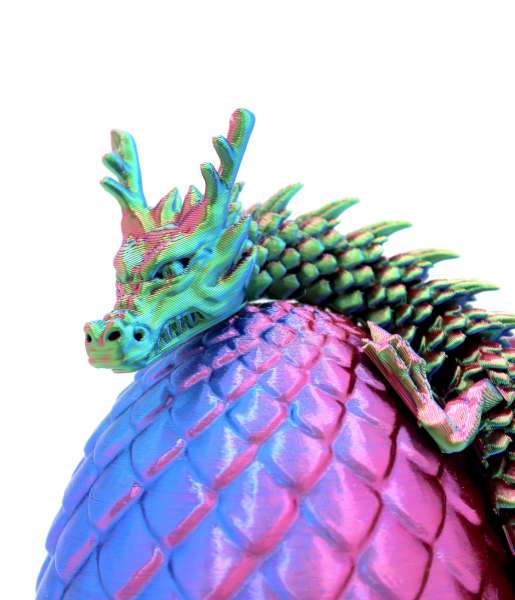 Her ligger en Drakliths dragefidget – stor på sit æg