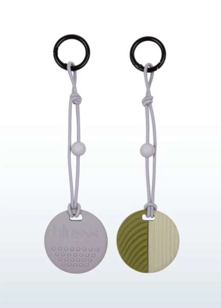 CalmCircle 2-i-1 fidget og bideredskab i Unwind Grey