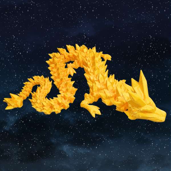 🐲 Dragen i en dynamisk stilling, klar til bevægelse med livlige farvenuancer og skarpe konturer

