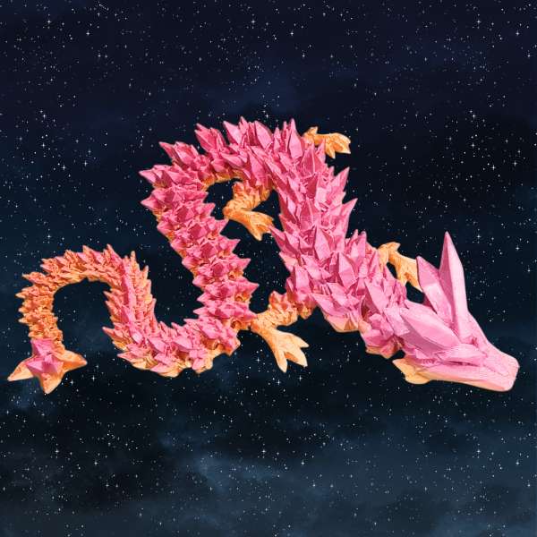 🐲 Dragens krop snoet i en elegant bevægelse, fremhæver dens muskulatur og skældesign

