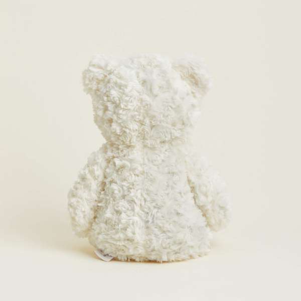 Sansebamse Warmies® bjørn, cremefarvet bagfra