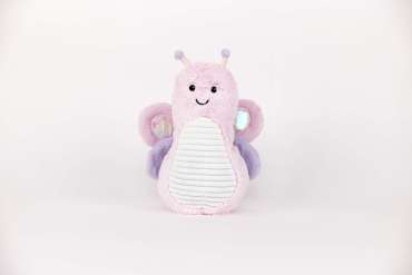 Sansebamse Warmies® lyserød sommerfugl