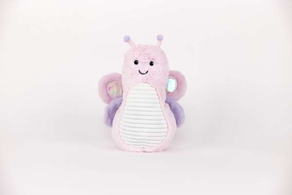Sansebamse Warmies® lyserød sommerfugl
