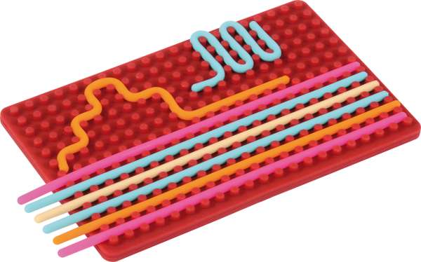 Sanse- og snørebræt med taktil overflade