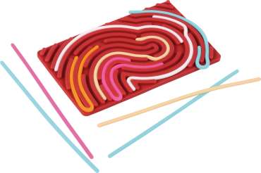 
Sanse- og snørebræt med taktil overflade – farverigt motoriklegetøj

